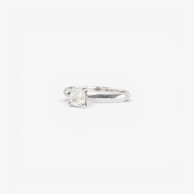 Solitaire Vénus or blanc & diamant