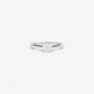 Solitaire Vénus or blanc & diamant