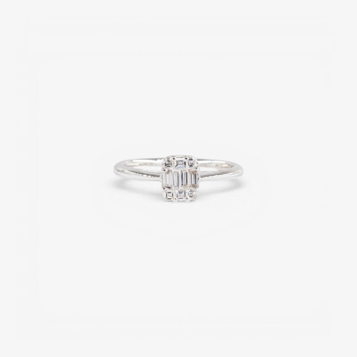 Bague Jazz or blanc & diamants