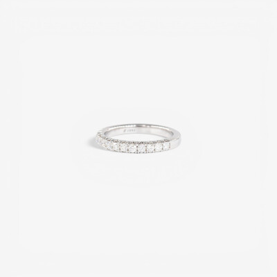 Alliance Elégante demi-tour or blanc & diamants