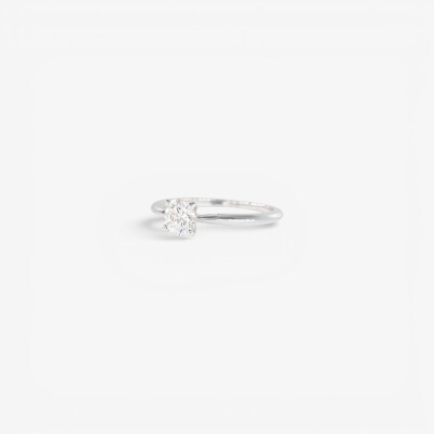 Solitaire Vénus or blanc & diamant