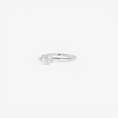 Solitaire Vénus or blanc & diamant