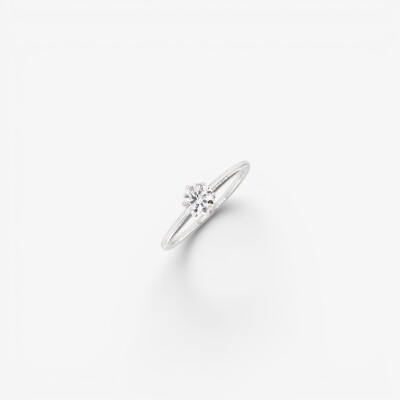 Solitaire Vénus or blanc & diamant