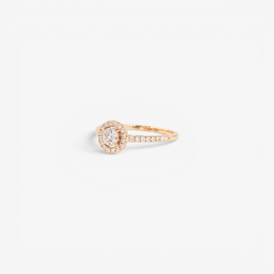 Solitaire Evidence or rose & diamants