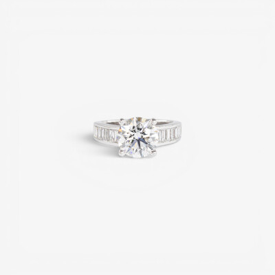 Solitaire Royal or blanc & diamants