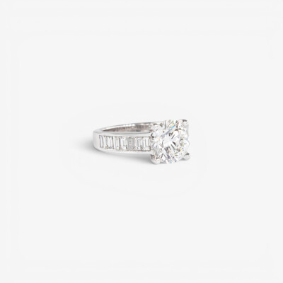 Solitaire Royal or blanc & diamants