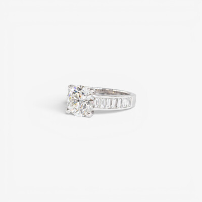 Solitaire Royal or blanc & diamants