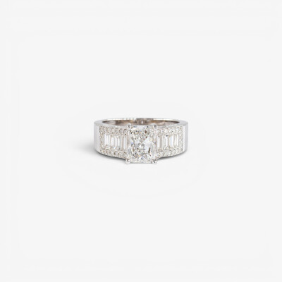 Bague Signature 1930 or blanc & diamants