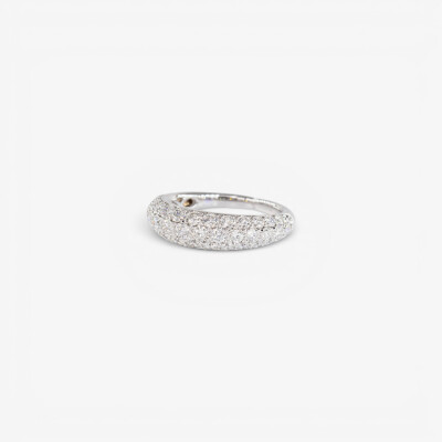 Jonc Sparkles or blanc & diamants