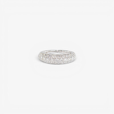 Jonc Sparkles or blanc & diamants