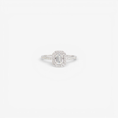 Solitaire Evidence or blanc & diamants