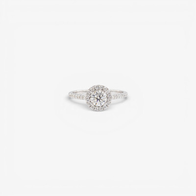 Solitaire Evidence or blanc & diamants