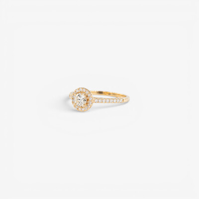 Solitaire Evidence or jaune & diamants