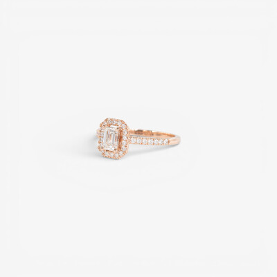 Solitaire Evidence or rose & diamants