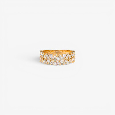 Bague Babylone or jaune & diamants