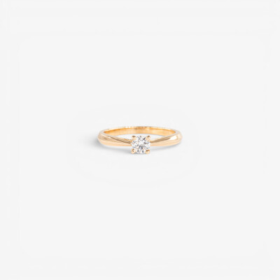Solitaire Vénus or jaune & diamant