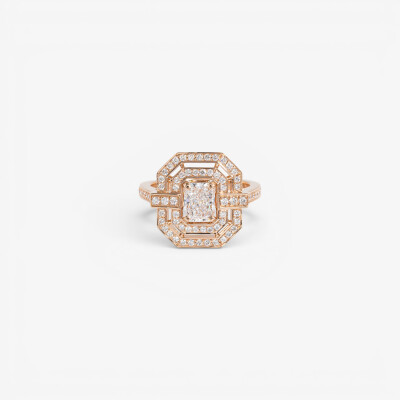 Bague Diva or rose & diamants