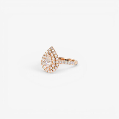 Bague Bermudes or rose & diamants