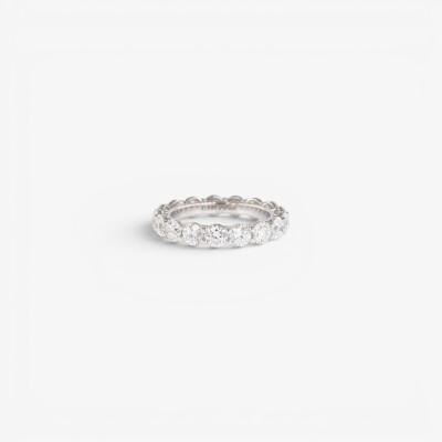Alliance Moderne tour complet or blanc & diamants