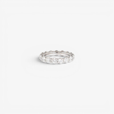 Alliance Moderne tour complet or blanc & diamants