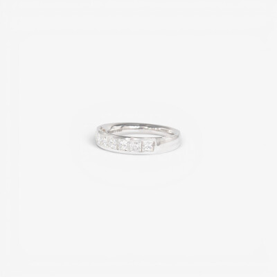 Alliance Raffinée or blanc & diamants