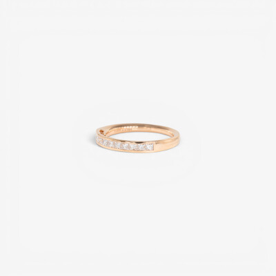 Alliance Raffinée or rose & diamants