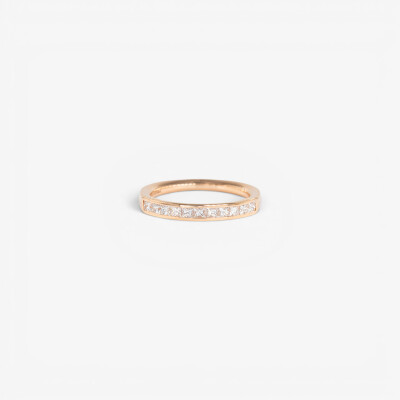 Alliance Raffinée or rose & diamants