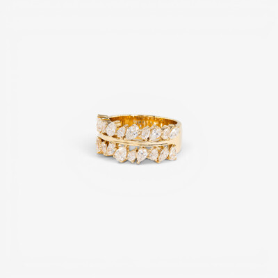 Bague Babylone or jaune & diamants