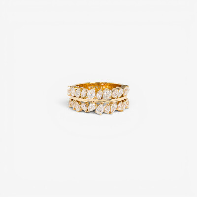 Bague Babylone or jaune & diamants