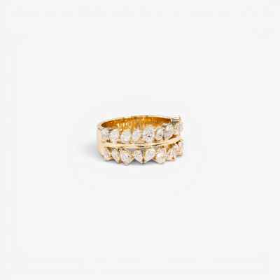 Bague Babylone or jaune & diamants