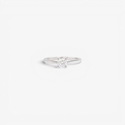 Solitaire Vénus or blanc & diamant
