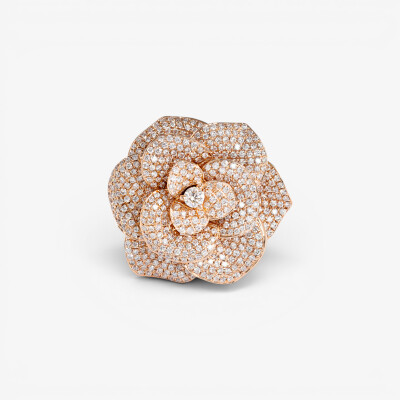 Bague Rosalba or rose & diamants