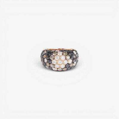 Jonc Crépuscule or rose & diamants