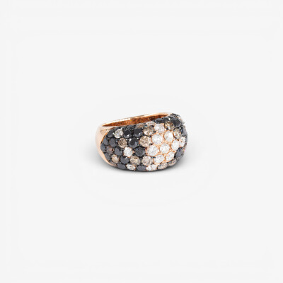 Jonc Crépuscule or rose & diamants
