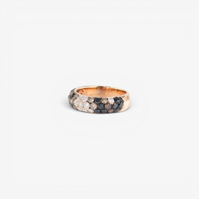 Bague Crépuscule or rose & diamants