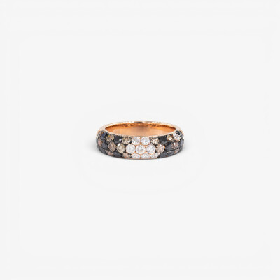 Bague Crépuscule or rose & diamants