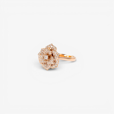 Bague Rosalba or rose & diamants