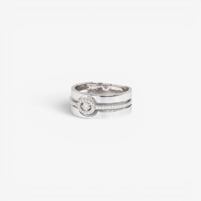 Bague Odyssée or blanc & diamants