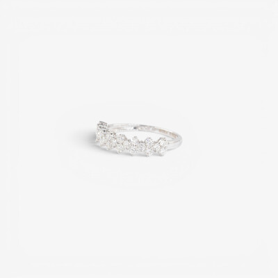 Bague Crépidante or blanc & diamants