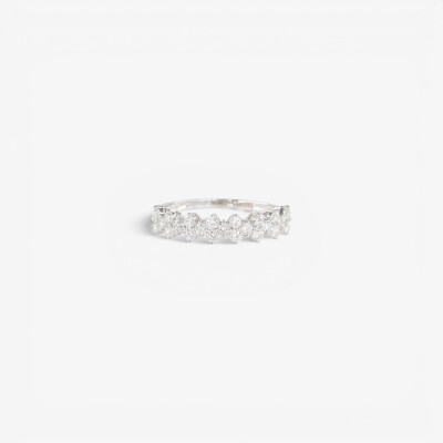 Bague Crépidante or blanc & diamants