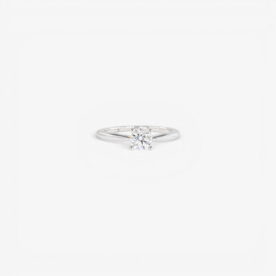 Solitaire Vénus or blanc & diamant