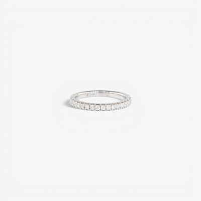 Alliance Elégante tour complet or blanc & diamants