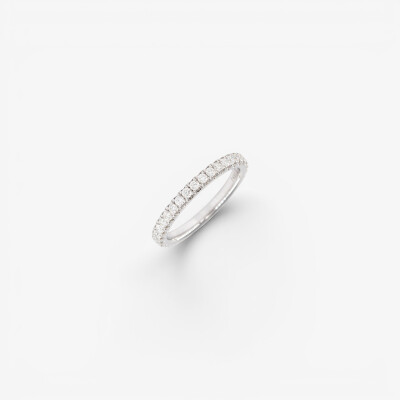Alliance Elégante tour complet or blanc & diamants