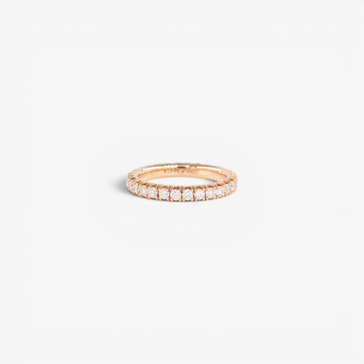 Alliance Elégante tour complet or rose & diamants