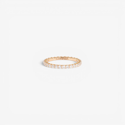 Alliance Moderne tour complet or rose & diamants