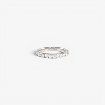 Alliance Elégante tour complet or blanc & diamants