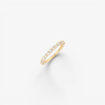 Alliance Moderne demi-tour or jaune & diamants