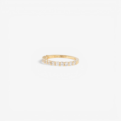Alliance Moderne demi-tour or jaune & diamants