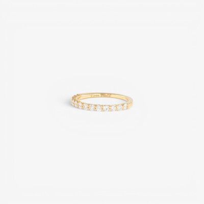 Alliance Moderne demi-tour or jaune & diamants