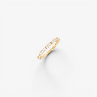 Alliance Moderne demi-tour or jaune & diamants